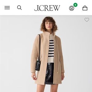 J. Crew Cocoon coat in Italian stadium-cloth wool blend